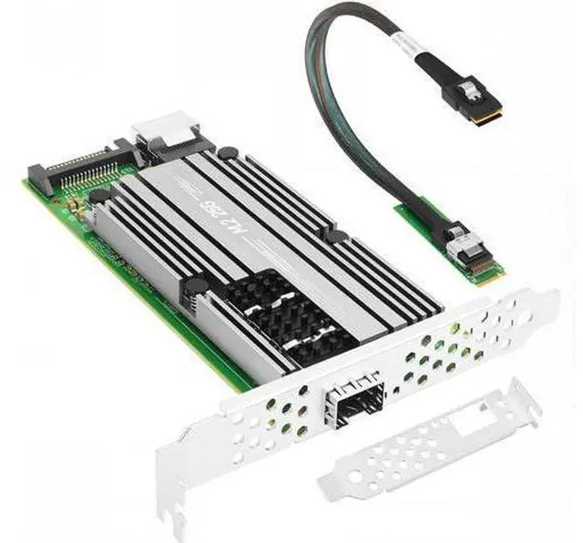 Main image of M.2 to 25GbE SFP28 NIC, Single SFP28 Port with Mellanox ConnectX-4 Lx Chipset, M.2 + M Key + SFF-8087 with 35cm(13.7in) Cable, 25 Gigabit Network Card Support RDMA