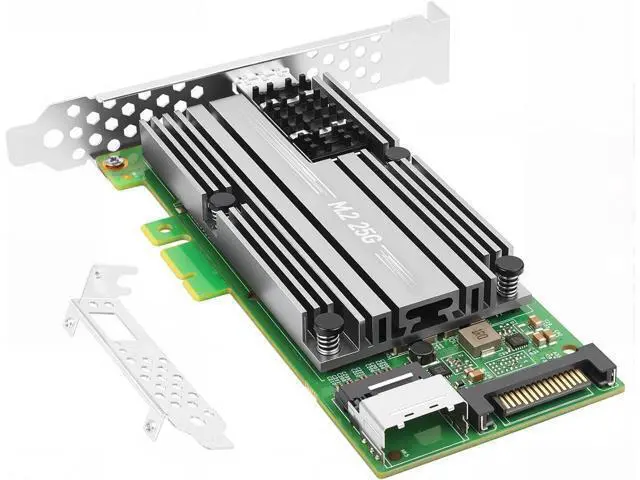 Alt view image 6 of 6 - M.2 to 25GbE SFP28 NIC, Single SFP28 Port with Mellanox ConnectX-4 Lx Chipset, M.2 + M Key + SFF-8087 with 35cm(13.7in) Cable, 25 Gigabit Network Card Support RDMA