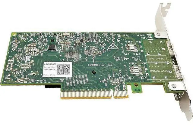 Alt view image 3 of 5 - 10/25GbE PCIE x8/x16 Ethernet Adapter Dual SFP28 Port with Mellanox ConnectX4 Lx MCX4121A-ACAT Chipset, 25gigabit Network Server Card Support Windows/Linux/VMare/OFED