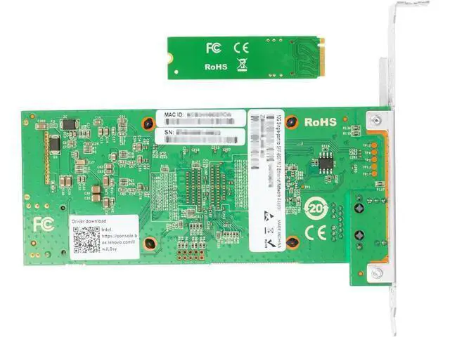 Alt view image 3 of 6 - M.2 to 10GbE RJ45 NIC, Single RJ45 Port with 82599 chip, M.2 + M Key + SFF-8087 with 35cm(13.7in) Cable, 10 Gigabit Network Card for Windows, Linux, UEFI