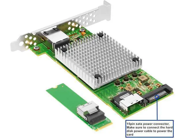 Alt view image 5 of 6 - M.2 to 10GbE RJ45 NIC, Single RJ45 Port with 82599 chip, M.2 + M Key + SFF-8087 with 35cm(13.7in) Cable, 10 Gigabit Network Card for Windows, Linux, UEFI