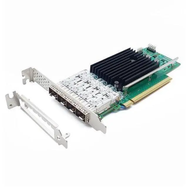 Main image of 25G Network Card, 4-Port SFP28 Adapter, PCIe 4.0 x16, SR-IOV/RDMA/DPDK, for Windows/Linux/VMware Server E810 Controller Inside