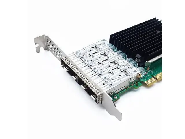 Alt view image 3 of 6 - 25G Network Card, 4-Port SFP28 Adapter, PCIe 4.0 x16, SR-IOV/RDMA/DPDK, for Windows/Linux/VMware Server E810 Controller Inside
