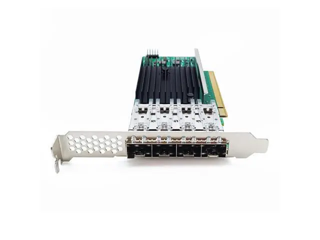 Alt view image 6 of 6 - 25G Network Card, 4-Port SFP28 Adapter, PCIe 4.0 x16, SR-IOV/RDMA/DPDK, for Windows/Linux/VMware Server E810 Controller Inside
