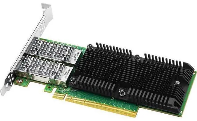 Main image of 100GbE Network Card Compatible with Mellanox ConnectX-5 Ex, Dual-Port PCI Express 4.0 (16GT/s) x16 Ethernet NIC Adapter Supports Windows Server/Linux/VMware