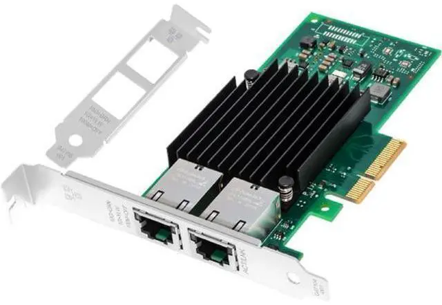 Main image of 10Gb PCIE x4/x8/x16 Ethernet Network Adapter with X550T2 Dual Copper RJ45 Port 1GbE/2.5GbE/5GbE/10GbE LAN Card NIC 10GBase-T X550AT Server Support Windows/Linux/VMware
