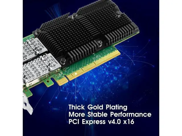 Alt view image 5 of 7 - 100GbE Network Adapter Compatible with Mellanox ConnectX-5 Ex, PCIe 4.0(16GT/s) x16 Ethernet NIC, Dual QSFP28 Infiniband Network Card Compare to MCX556A-EDAT