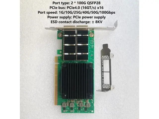 Alt view image 6 of 7 - 100GbE Network Adapter with Mellanox ConnectX-5 Ex Chipset, PCIe 4.0(16GT/s) x16 Ethernet NIC, Dual QSFP28 Infiniband Network Card Compare to MCX556A-EDAT