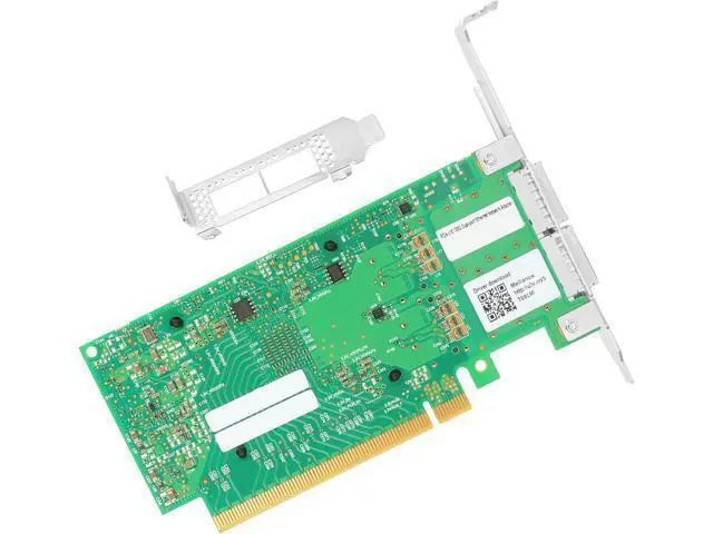 Alt view image 4 of 6 - 100GbE NIC Card for Mellanox MCX556A-EDAT, PCIe 4.0 x16 100Gb Ethernet NIC with Mellanox ConnectX-5 VPI Chipset, Dual QSFP28 EDR IB Network Card Support RDMA