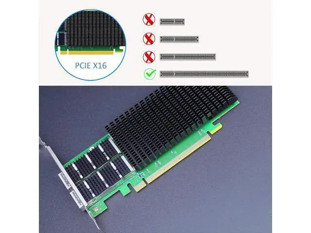Alt view image 6 of 7 - GLOTRENDS ST7438 Dual Port 200GbE QSFP56 PCIe 4.0 x16 Network Adapter Card, Mellanox ConnectX-6, RDMA (RoCE), for Cloud H-PC Storage