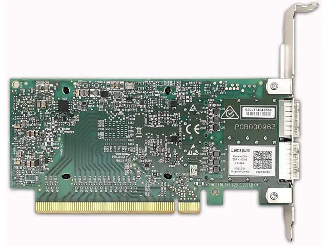 Alt view image 4 of 6 - 100GbE PCIEx16 IB/Ethernet Adapter Dual QSFP28 Port with Mellanox ConnectX4 MCX456A-ECAT Chipset, 100Gbps VPI EDR Network Server Card Support Windows/Linux/VMare/OFED