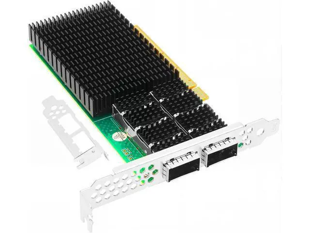 Alt view image 2 of 6 - Dual-Port QSFP56 100GbE SmartNIC for Mellanox ConnectX-6 Dx Ethernet Adapter Card PCIe 4.0 x16 Zero-Touch RoCE Support Windows/Windows Server/Linux