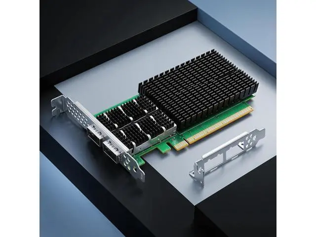 Alt view image 6 of 6 - 100GbE SmartNIC Card for Mellanox MCX623106AN-CDAT, PCIe 4.0 x16 100Gb Ethernet NIC with Mellanox ConnectX6 Dx EN Chipset, Dual QSFP56 Network Card Support RDMA