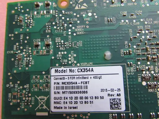 Alt view image 2 of 4 - Mellanox ConnectX-3 VPI Network Adapter MCX354A-FCBT