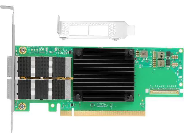 Alt view image 3 of 6 - 200GbE Smart NIC Card for Mellanox MCX653106A-HDAT-SP, PCIe 3.0/4.0 x16 200Gb VPI Ethernet NIC with Mellanox ConnectX-6 VPI Chipset,Dual QSFP56 HDR IB Network Card Support RDMA