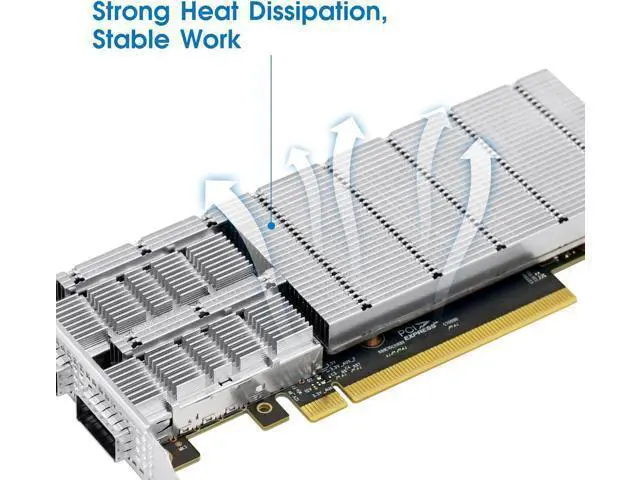 Alt view image 4 of 7 - Compatible with Mellanox ConnectX-6 InfiniBand/Ethernet Adapter Card, HDR IB (200Gb/s) and 200GbE, Dual-Port QSFP56, PCIe3.0/4.0 x16 Ethernet NIC Adapter