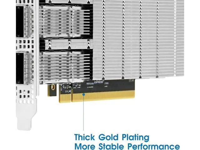 Alt view image 3 of 7 - Compatible with Mellanox ConnectX-6 InfiniBand/Ethernet Adapter Card, HDR IB (200Gb/s) and 200GbE, Dual-Port QSFP56, PCIe3.0/4.0 x16 Ethernet NIC Adapter