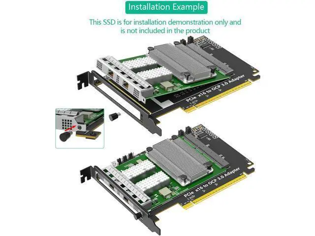 Alt view image 5 of 7 - PCI-e Express 5.0 16x to Gen-Z 4C+ SFF-TA-1002 Adapter Card,Support OCP NIC 3.0 Network CardCompatible with X710 I350 E810