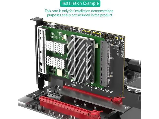 Alt view image 6 of 7 - PCI-e Express 5.0 16x to Gen-Z 4C+ SFF-TA-1002 Adapter Card,Support OCP NIC 3.0 Network CardCompatible with X710 I350 E810