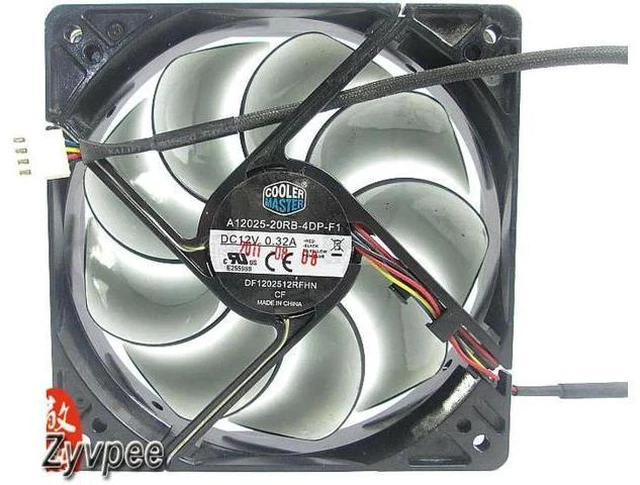 Main image of for 120mm Power Cooling A12025-20RB-4DP-F1 DF1202512RFHN DC 12V 0.32A 4 Wires 4 Pins 12CM Case Fan