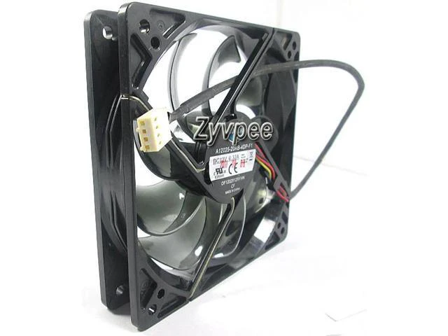 Alt view image 2 of 3 - for 120mm Power Cooling A12025-20RB-4DP-F1 DF1202512RFHN DC 12V 0.32A 4 Wires 4 Pins 12CM Case Fan