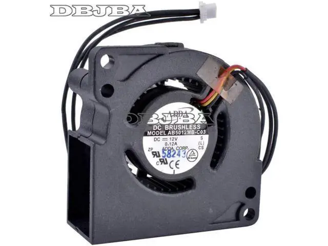 Alt view image 3 of 6 - Fan for AB5012MB-C03 12V 0.12A 5020 5cm Fan Light - Base Projector Cooling Fan Turbofan Centrifugal Fan