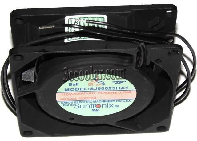 Main image of for SANJUN 8025 SJ8025HA1 110V~120V 0.14/0.12A 2 Wires AC square Cooling fan