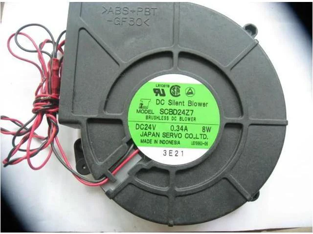 Main image of for Servo 12032 120*32mm SCBD24Z7 24V 0.34A 8W 2 Wires Case blower 12CM server centrifugal cooler