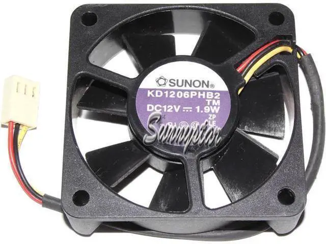 Main image of for Sunon 60*15MM KD1206PHB2 12V 1.9W 3 wires 3 pins 6cm case fan cpu cooler