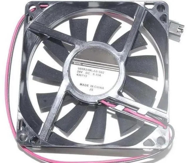 Main image of for 8015 U80R24MLAB-S02 4307Y2 24V 0.15A 2 Wires 2 Pins Cooling Fan 80x15mm