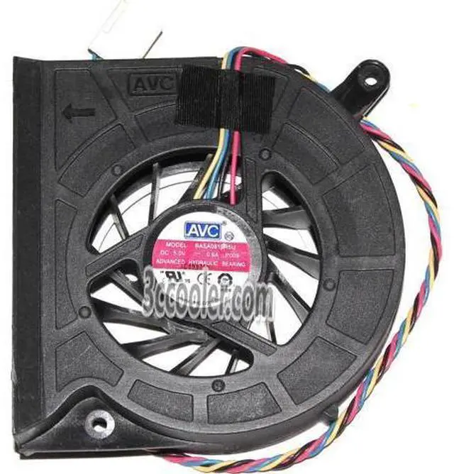 Main image of for AVC BASA0819R5U P009 5V 0.6A 4 Wires 4 Pins notebook fan vga cooler for Wistron P/N:23.10393.001 Rev.A