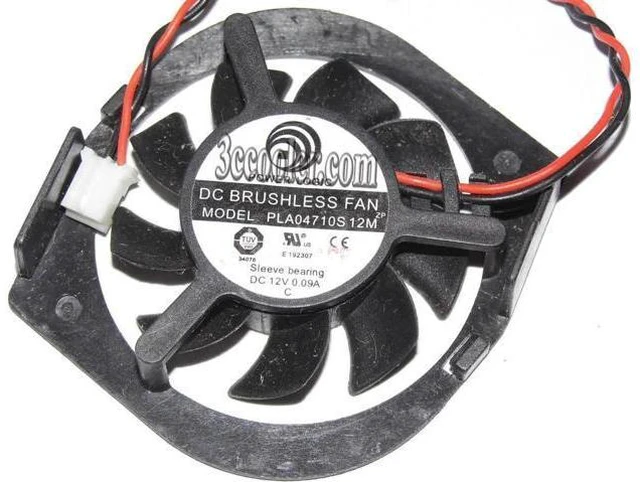 Main image of for Power Logic PLA04710S12M 12V 0.09A 2 wires 2 pins diamond-shaped vga fan graphics card cooler