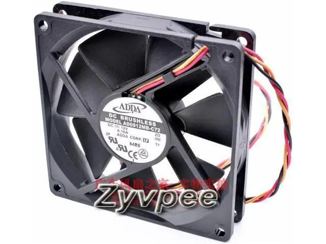 Alt view image 2 of 3 - forDelta AD0912MB-C72 90*20MM DC 12V 0.16A 3 wires 3 pins 9cm case fan cpu cooler