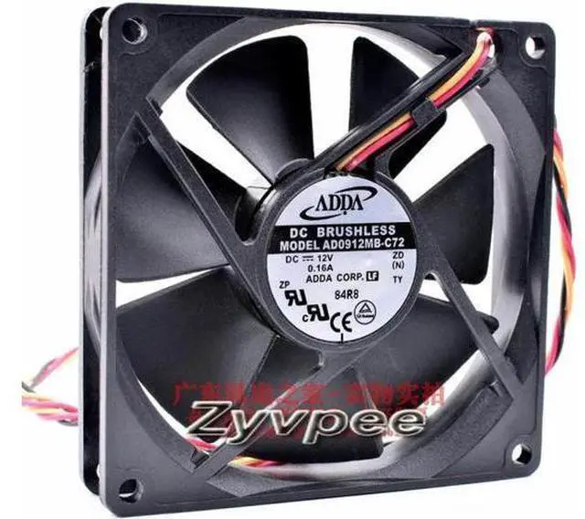Main image of forDelta AD0912MB-C72 90*20MM DC 12V 0.16A 3 wires 3 pins 9cm case fan cpu cooler