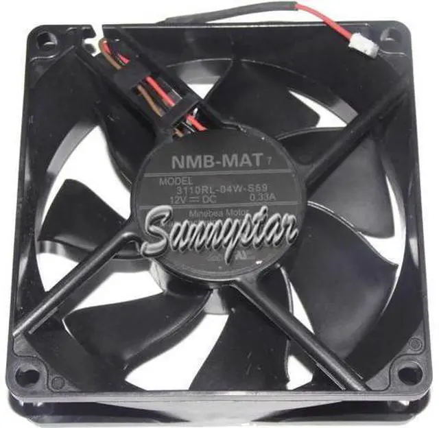 Main image of for DC Square Cooler of NMB 80*25mm 3110RL-04W-S59 with 12V 0.33A 3 wires 3 pins case fan cpu cooler
