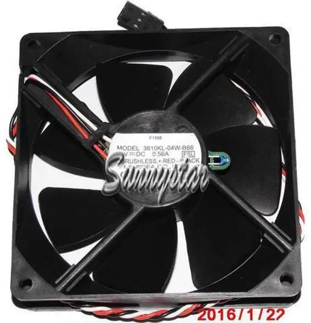 Main image of for Square DC Cooler of NMB 9225 3610KL-04W-B66 with 12V 0.56A 3-Wires 3 Pins case fan server cpu cooler