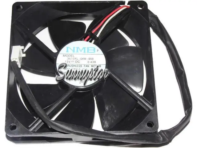 Alt view image 2 of 2 - for DC Square Cooler of NMB 92*25mm 3610KL-04W-B59 with 12V 0.43A 3-Wires 3 Pins case fan cpu server cooler