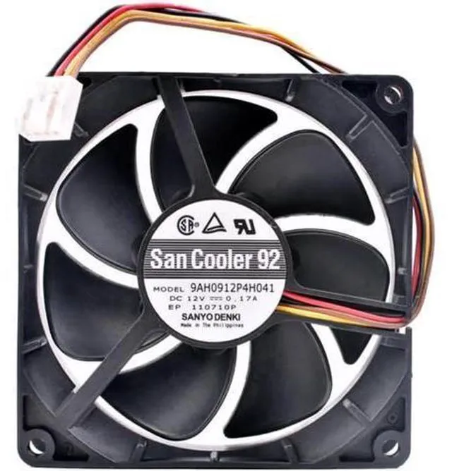 Alt view image 2 of 4 - 9AH0912P4H041 9cm 9025 92x92x25mm 12V 0.17A 4 lines pwm computer chassis CPU temperature control silent radiator fan