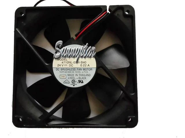Alt view image 2 of 2 - for DC square Cooler of NMB 120*25mm 4710NL-05W-B40 with 24V 0.22A 2-Wires case power fan inverter converter cooler