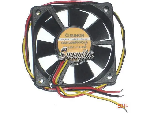 Main image of for Square Cooler of SUNON 60*15mm GM1206PHVX-A with 12V 2.4W 3-Wires case fan cpu cooler