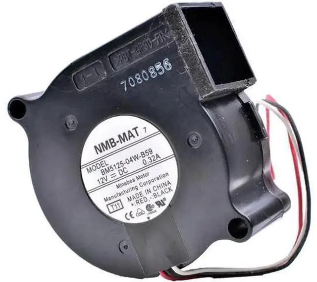 Alt view image 2 of 4 - BM5125-04W-B59 5125 5cm 12V 0.32A Double Ball Bearing Centrifugal Turbo Blower Projector Fan