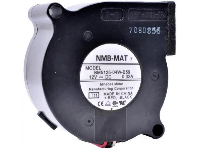 Alt view image 4 of 4 - BM5125-04W-B59 5125 5cm 12V 0.32A Double Ball Bearing Centrifugal Turbo Blower Projector Fan
