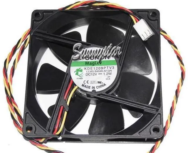 Main image of for SUNON 90*25mm KDE1209PTV3 12.MS.B4599.AF.GN 12V 1.2W 3Wire 3 Pins Case fan cpu cooler