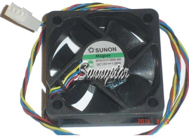 Main image of for Square Cooler of SUNON 50*15mm MF50151V1-Q000-S99 with 12V 1.56W 4-Wires 4 Pins case fan