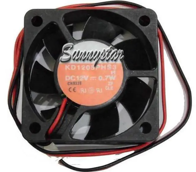 Main image of for Square Cooler of SUNON 50*15mm KD1205PHS3 with 12V 0.7W 2-Wires 2 pins case fan