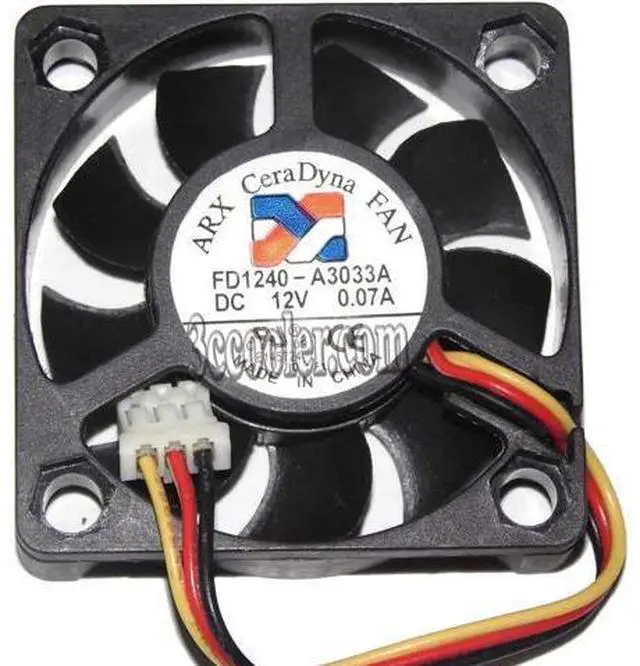 Main image of for ARX 40*10mm 4cm FD1240-A3033A 12V 0.07A 3 wires 3 pins case fan cpu cooler