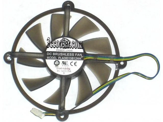 Main image of for Power Logic PLA08015B12HH 12V 0.35A 4 wires 4 pins cricular brown vga fan graphics card cooler