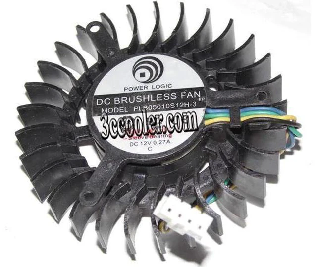 Main image of for Power Logic PLB05010S12H-3 12V 0.27A 4 wires 4 pins vga fan 9800GT 7800GTX graphics card cooler
