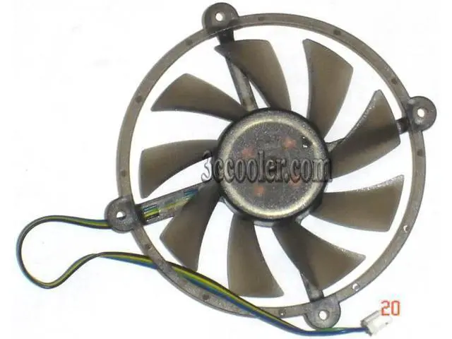 Alt view image 2 of 2 - for Power Logic PLA08015B12HH 12V 0.35A 4 wires 4 pins cricular brown vga fan graphics card cooler