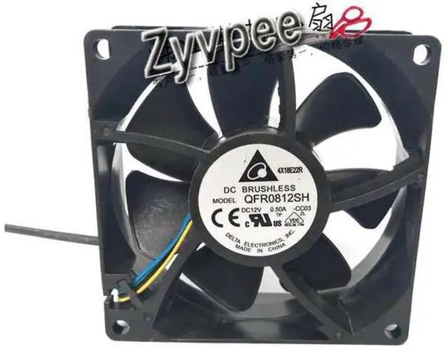 Main image of for Delta 80*25mm QFR0812SH 12V 0.5A 4 Wires 4 Pins PWM 54.6 CFM 8CM case fan cpu cooler